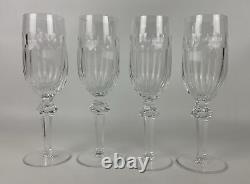 Waterford Crystal Curraghmore Cut 4 Fluted Champagne Glasses 8 1/8 Set