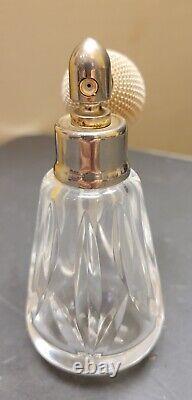 Waterford Crystal Cut Glass Perfume Bottle Atomizer Gothic Etching