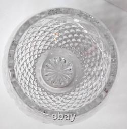 Waterford Crystal Cut Glass Vase 10 Clear Ireland Etched Heavy Vase