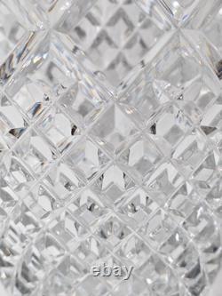 Waterford Crystal Cut Glass Vase 10 Clear Ireland Etched Heavy Vase
