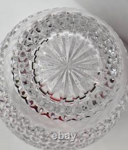 Waterford Crystal Cut Glass Vase 10 Clear Ireland Etched Heavy Vase