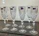 Waterford Crystal Cut Large 9.75 Markham Flute Glass 8 Set Clear Signed Rare
