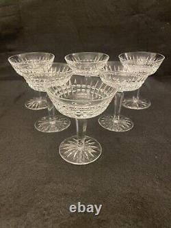Waterford Crystal Glenmore (Cut) Champagne Sherbert Glasses Set (6) 4 3/4 Tall