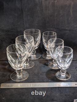 Waterford Crystal Kathleen 6 Cut Fine Crystal Glasses, Claret Wine & Goblet