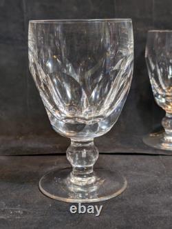 Waterford Crystal Kathleen 6 Cut Fine Crystal Glasses, Claret Wine & Goblet