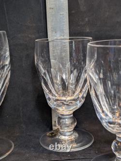 Waterford Crystal Kathleen 6 Cut Fine Crystal Glasses, Claret Wine & Goblet