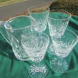 Waterford Crystal Lismore Cut Glass Beverage Serving Full Set Pitcher Wine Water