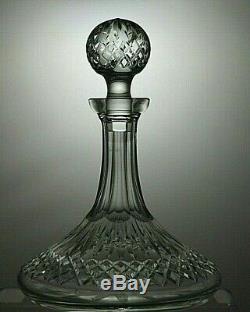 Waterford Crystal Lismore Cut Glass Ships Decanter & Stopper 10 (25cm) Tall