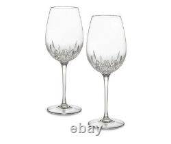 Waterford Crystal Lismore Essence Water Goblet Wine Glasses Set of 2 Brand New