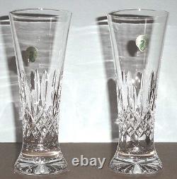 Waterford Crystal Lismore Pilsner Beer Set of 2 Glasses 8.25H #142050 New