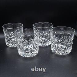 Waterford Crystal Lismore Single Old Fashioned Tumbler Glasses Set of 4 3 3/8