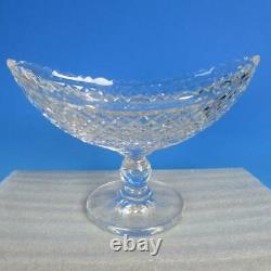 Waterford Crystal Rare Cut Glass Footed Oval Large Compote Fruit Bowl
