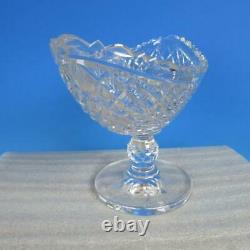 Waterford Crystal Rare Cut Glass Footed Oval Large Compote Fruit Bowl