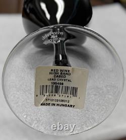 Waterford Crystal Red Wine High Band Black Cut John Rocha Wine Glass 9 1/8