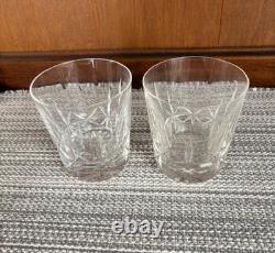 Waterford Crystal Rosslare Old Fashion Tumbler Rocks Glass Vintage Set of 2