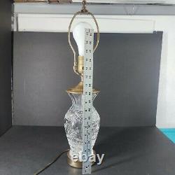 Waterford Crystal Table Lamp Ring of Kerry Hand Cut Vintage Old Gothic Mark