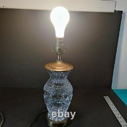 Waterford Crystal Table Lamp Ring of Kerry Hand Cut Vintage Old Gothic Mark