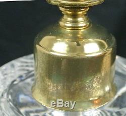 Waterford Crystal Table Lamp withShade 20 Herringbone Cut Vintage Signed Irish