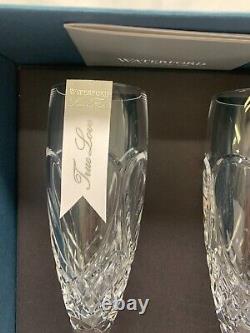 Waterford Crystal True Love Glass Flutes-1058291BRAND NEW-Box Damage