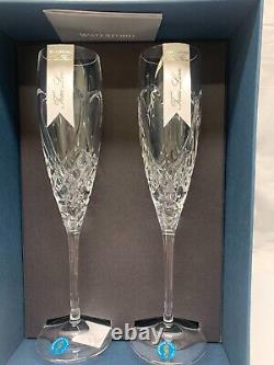 Waterford Crystal True Love Glass Flutes-1058291BRAND NEW-Box Damage