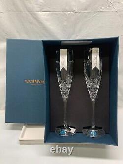 Waterford Crystal True Love Glass Flutes-1058291BRAND NEW-Box Damage