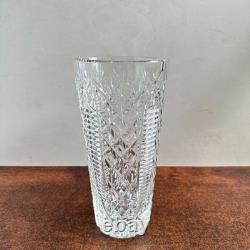 Waterford Crystal Vase Clare Diamond Cut Glass Vase Made in Ireland