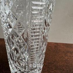 Waterford Crystal Vase Clare Diamond Cut Glass Vase Made in Ireland