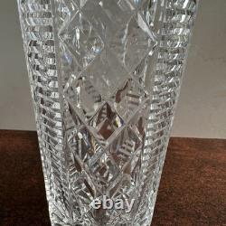 Waterford Crystal Vase Clare Diamond Cut Glass Vase Made in Ireland