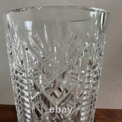 Waterford Crystal Vase Clare Diamond Cut Glass Vase Made in Ireland