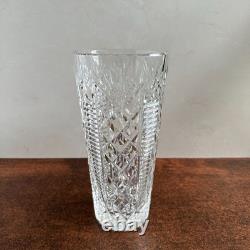 Waterford Crystal Vase Clare Diamond Cut Glass Vase Made in Ireland