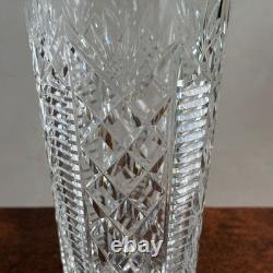 Waterford Crystal Vase Clare Diamond Cut Glass Vase Made in Ireland