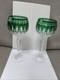 Waterford Crystal Wine Hocks 8 Clarendon Cut Emerald Green (2)