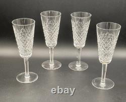 Waterford Cut Crystal Alana Fluted Champagne Glasses 7? Discontinued Set of 4