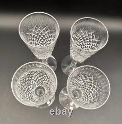 Waterford Cut Crystal Alana Fluted Champagne Glasses 7? Discontinued Set of 4