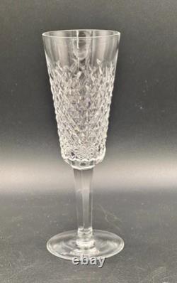 Waterford Cut Crystal Alana Fluted Champagne Glasses 7? Discontinued Set of 4
