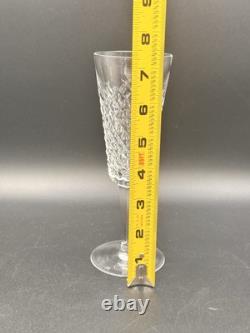 Waterford Cut Crystal Alana Fluted Champagne Glasses 7? Discontinued Set of 4