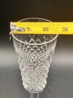 Waterford Cut Crystal Alana Fluted Champagne Glasses 7? Discontinued Set of 4