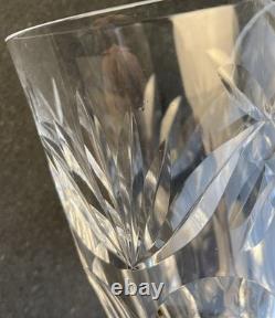 Waterford Cut Crystal Ashling 7 Water Wine Glasses Goblets 5pc Lot