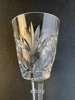 Waterford Cut Crystal Ashling 7 Water Wine Glasses Goblets 5pc Lot