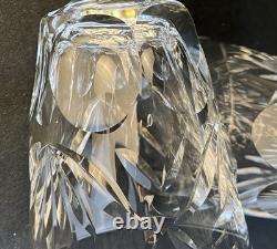 Waterford Cut Crystal Ashling 7 Water Wine Glasses Goblets 5pc Lot