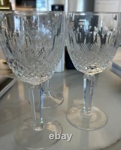 Waterford Cut Crystal Colleen Tall Stem 6 1/2 Claret Wine Glass SET OF 8 EUC