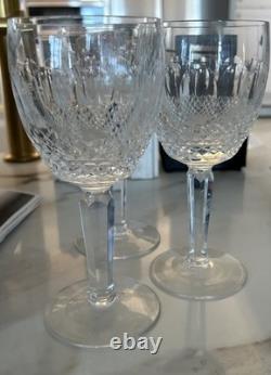 Waterford Cut Crystal Colleen Tall Stem 6 1/2 Claret Wine Glass SET OF 8 EUC