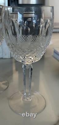 Waterford Cut Crystal Colleen Tall Stem 6 1/2 Claret Wine Glass SET OF 8 EUC