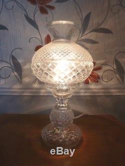 Waterford Cut Crystal Glass Table Lamp 14 High