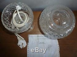 Waterford Cut Crystal Glass Table Lamp 14 High
