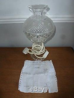 Waterford Cut Crystal Glass Table Lamp 14 High