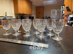 Waterford Cut Crystal Glasses Set of 12 Ireland Claret Wine Colleen Short Stem