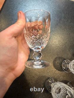 Waterford Cut Crystal Glasses Set of 12 Ireland Claret Wine Colleen Short Stem