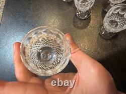 Waterford Cut Crystal Glasses Set of 12 Ireland Claret Wine Colleen Short Stem