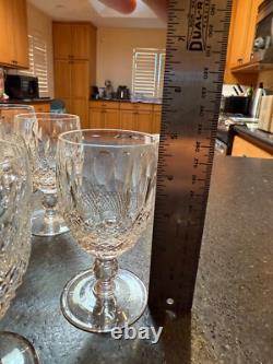 Waterford Cut Crystal Glasses Set of 12 Ireland Claret Wine Colleen Short Stem